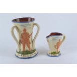 Aller Vale (Torquay) pottery 'Tommy Atkins' Boer War commemorative loving cup and jug