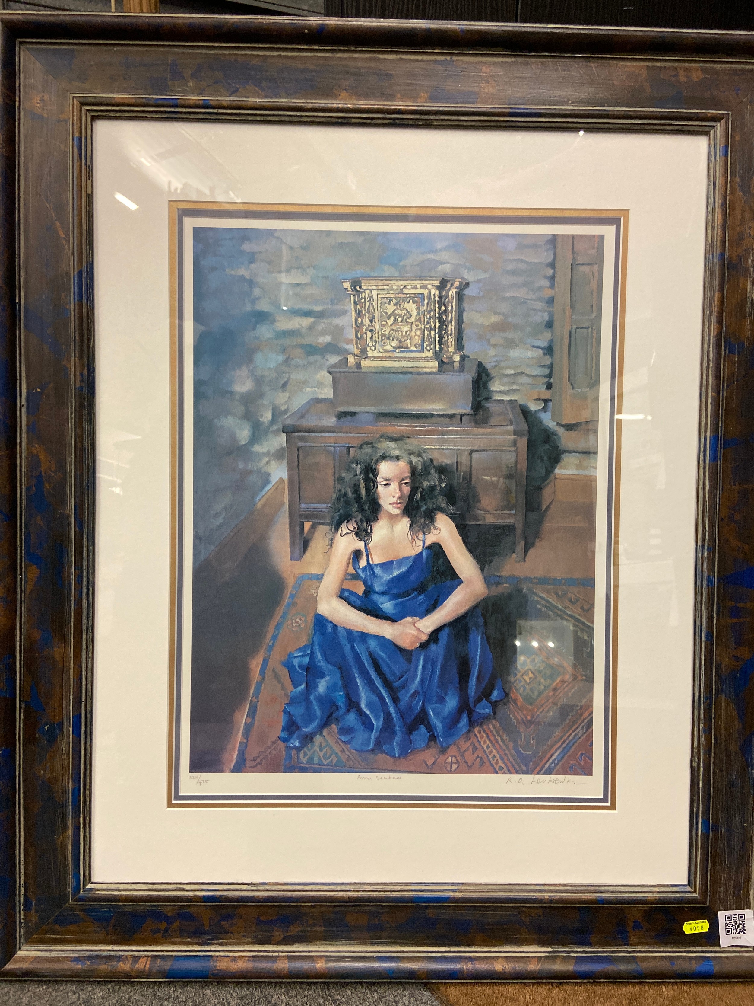 Robert Lenkiewicz 'Anna Seated' signed limited edition print 833/475 with certificate of authenticit