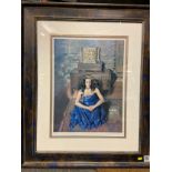 Robert Lenkiewicz 'Anna Seated' signed limited edition print 833/475 with certificate of authenticit