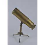 Miniature brass refractor telescope D4cm