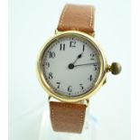 Gents wrist watch 18ct gold Bryson & Sons. Gross weight 54g no jewels noted