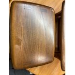Mid-century Nest of three tables in Elm by Ercol. Largest W56 D36 H43 cm