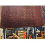 Large red Persian hand knotted rug 2m x 3m
