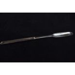 Queen Anne silver marrow scoop, maker's mark indistinct, London 1707, length 20cm, 42 grams