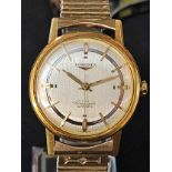 Longines 18ct Conquest 24 Jewels automatic gents wrist watch ( not original strap) GWO
