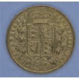1864 Victoria (Young Head) full sovereign, die number 87
