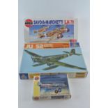 Three model aircraft. Airfix and Italeri. Sovoia-Marchetti S.M.79 series 4 1:72 Hawker Demon Series