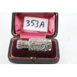 Silver mounted miniature perfume bottle, Arthur Willmore Pennington, Birmingham date mark rubbed,