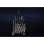 Georgian silver seven-bar concertina toast rack, Samuel Roberts, George Cadman & Co, Sheffield, date