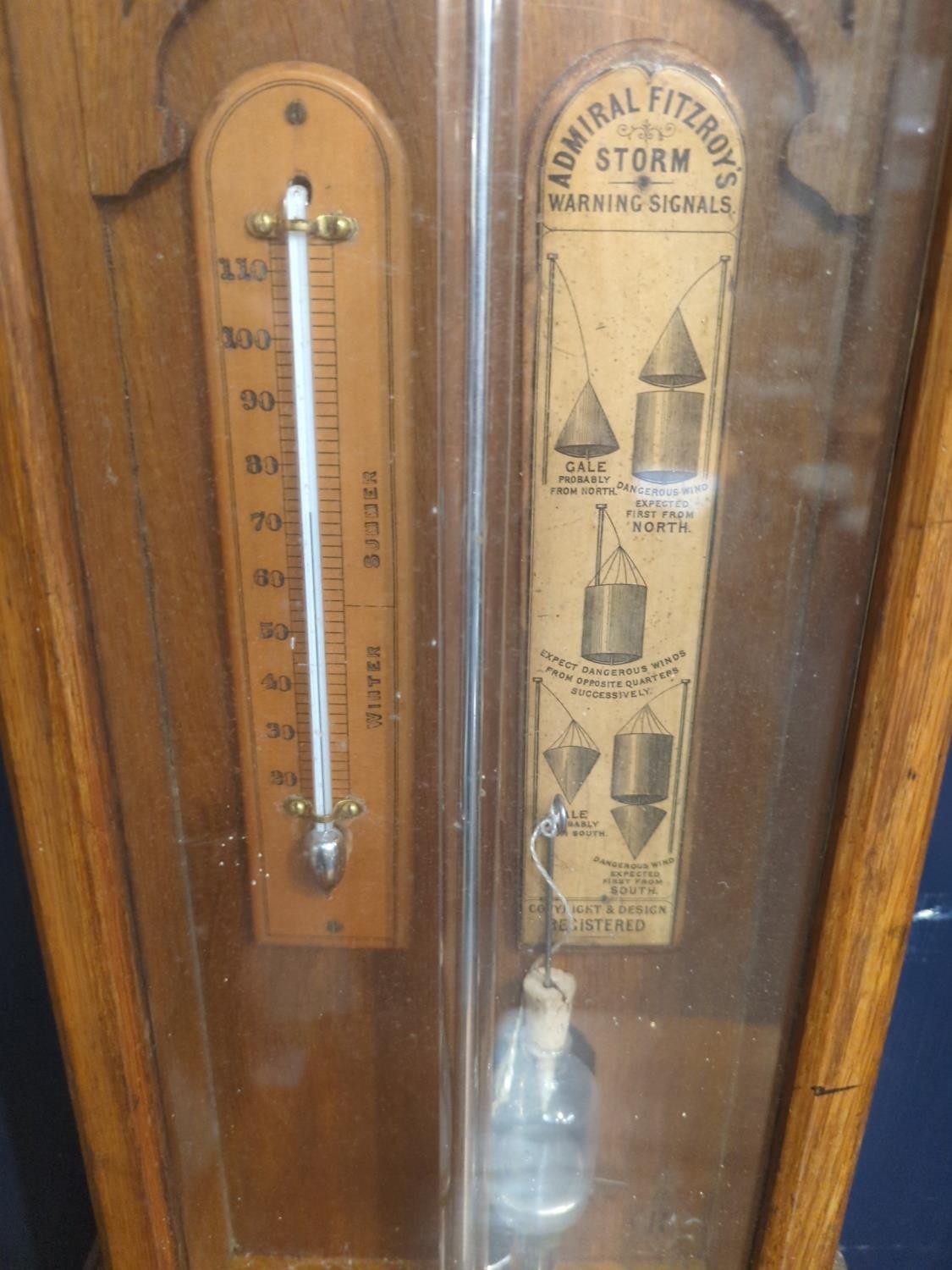 Admiral Fitzroy Royal Polytechnic Barometer . Has reference labels depicting Admiral Fitzroy's Speci - Image 4 of 4