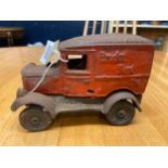 Vintage cast iron red advertising van with Brooke Bond Tea.