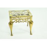 19-20c Solid brass footman/trivet with statement on front "Home Sweet Home"