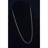 9ct gold Prince of Wales link neck chain, circumference 510mm, 9.8 grams