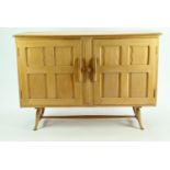 Rare model 120 Ercol two door with two internal cutlery drawers sideboard mid century. W123 D45 H83c