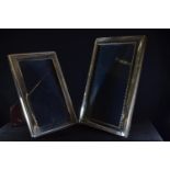 Two silver rectangular photo frames, Carr's of Sheffield Ltd, Sheffield 1993 and 1996 respectively,