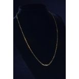 9ct gold anchor link neck chain, circumference 450mm, 3.08 grams