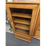 Ercol Hi-Fi storage cabinet with lower drawer and Adjustable shelves 10738 light finish W50cm D48cm