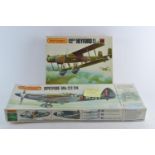 Matchbox Spitfire Mk-22/24 1:32 scale (boxed complete but build started)  Matchbox Handley Page Heyf