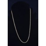 9ct gold rope twist neck chain, circumference 515mm, 3.5 grams