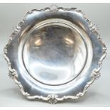 Silver footed tazza, Adie Brothers Ltd, Birmingham 1946, diameter 23cm, height 5.8cm, 284 grams