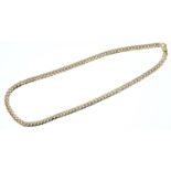9ct gold chain, circumference 56cm, gross weight 63 grams
