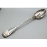 Early Victorian silver William Eaton basting fiddle and thread pattern basting spoon, William Eaton,