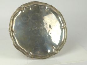 German 830 silver circular salver, the front inscribed 'Kriegsakademie Berlin 1933 - 1935.' (War Aca