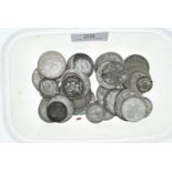 Assorted mostly British silver coins, gross weight 490 grams