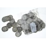 Approximately 100 mostly 1920s silver shillings, gross weight 614 grams