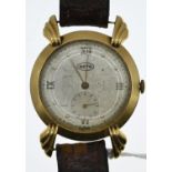 Gents Octo 18ct gold cased wristwatch with subsidiary seconds, face dia. 35mm,