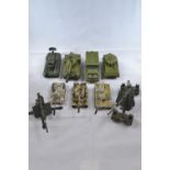 Collection of military vehicles Inc Dinky & Corgi, Dinky Chieftain tank 155mm mobile gun, Dinky Leop