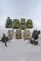 Collection of military vehicles Inc Dinky & Corgi, Dinky Chieftain tank 155mm mobile gun, Dinky Leop