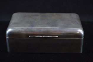 Late Victorian silver cigarette box, Army & Navy Cooperative Society Ltd, London 1893, of plain roun