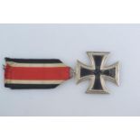 German WWII Iron Cross (second class) with ribbon