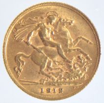 George V 1912 half sovereign