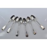 Set of six late Victorian silver teaspoons, John Round & Son Ltd, Sheffield 1899, gross weight 128 g