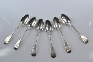 Set of six late Victorian silver teaspoons, John Round & Son Ltd, Sheffield 1899, gross weight 128 g