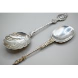 Two silver spoons, including: a Victorian apostle spoon by Pairpoint Brothers, London 1879; and an E