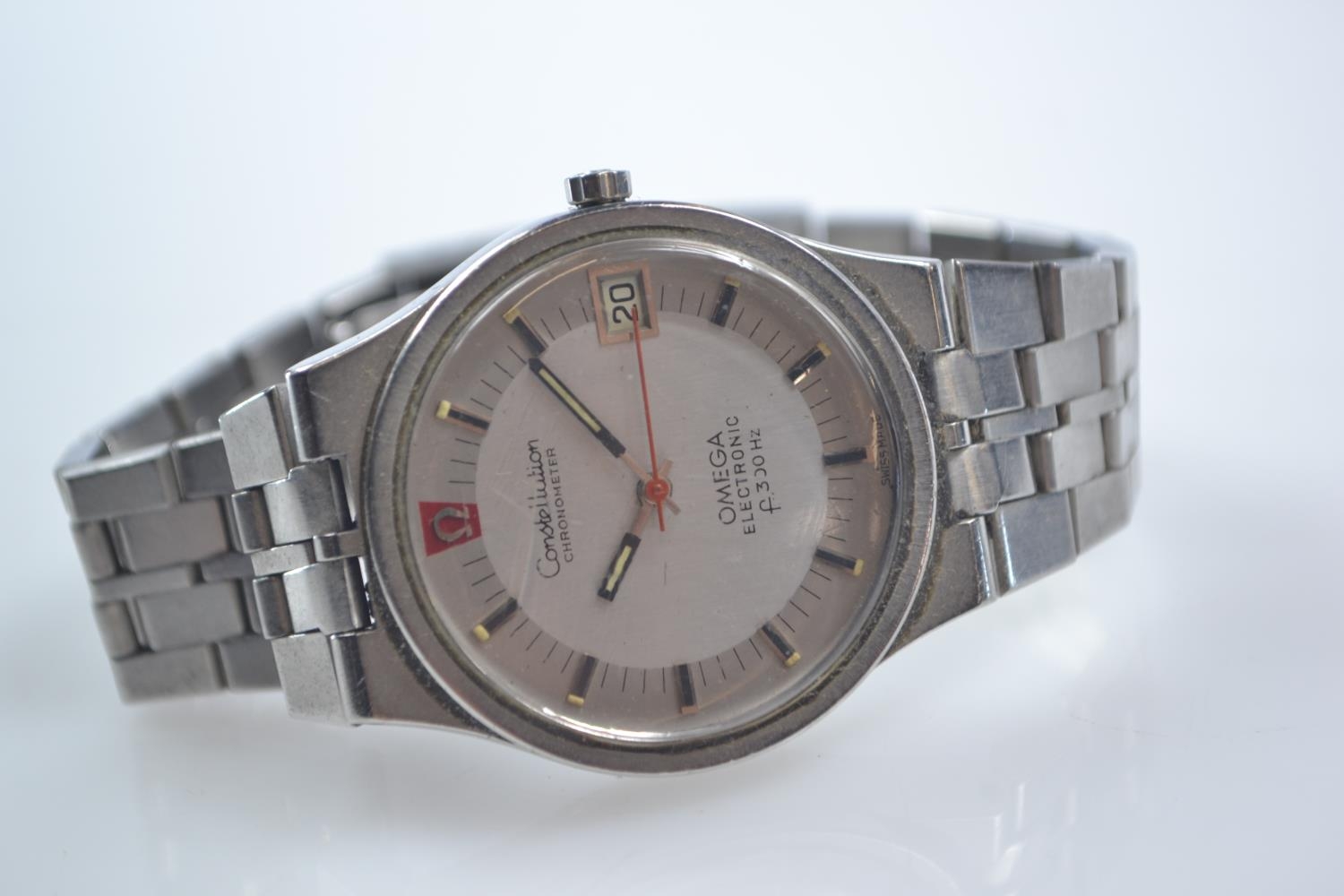 Omega Electronic Constellation Chronometer, f300 Hz gents wristwatch, circa 1970's, on steel strap, - Image 2 of 8