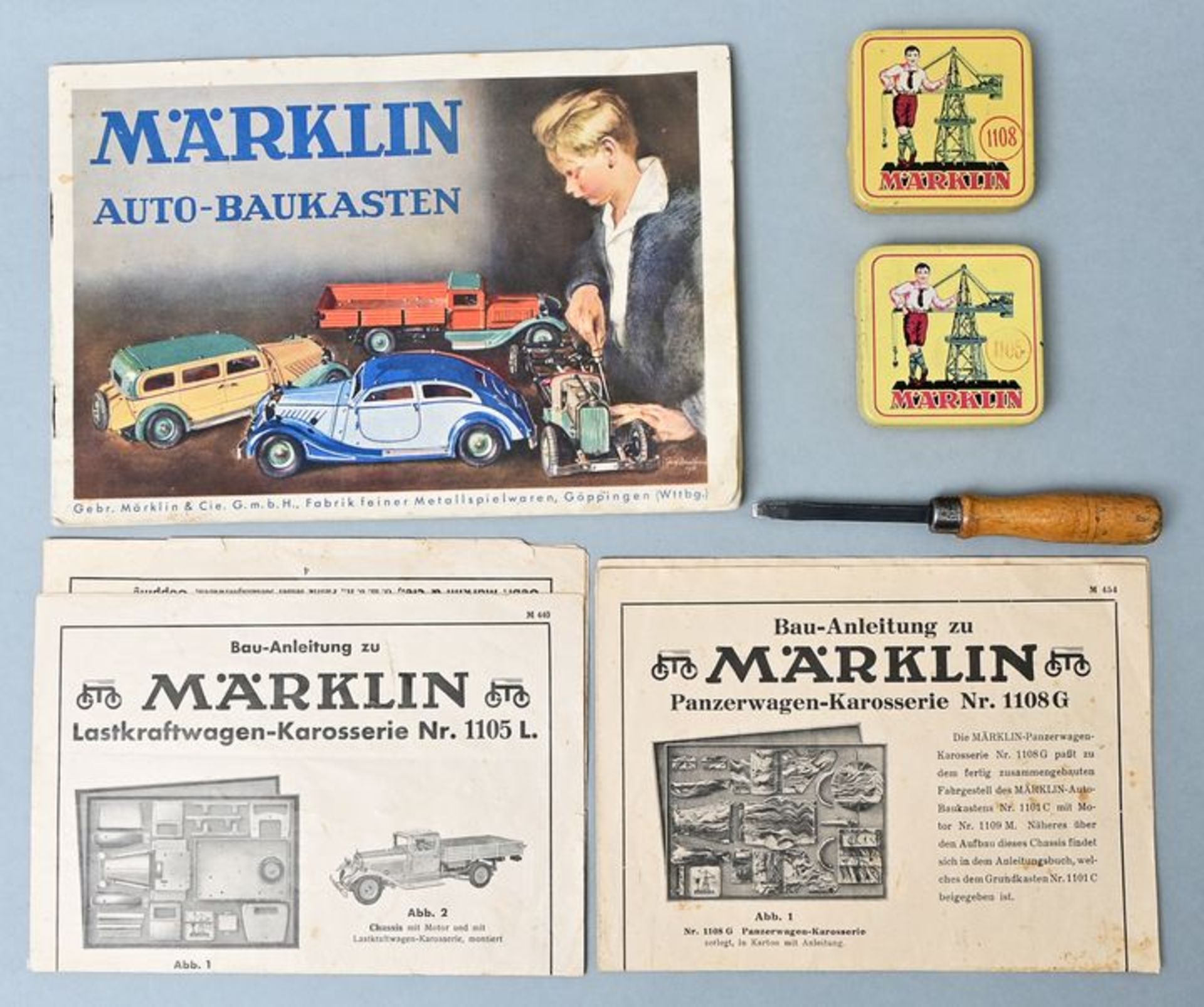 Märklin, Lastkraftwagen-Karosserie mit Panzerwagenaufsatz / Tin toys - Image 2 of 3