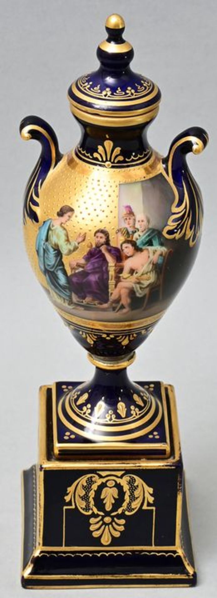 Kleine Prunk-Deckelvase/ lidded vase - Image 2 of 5