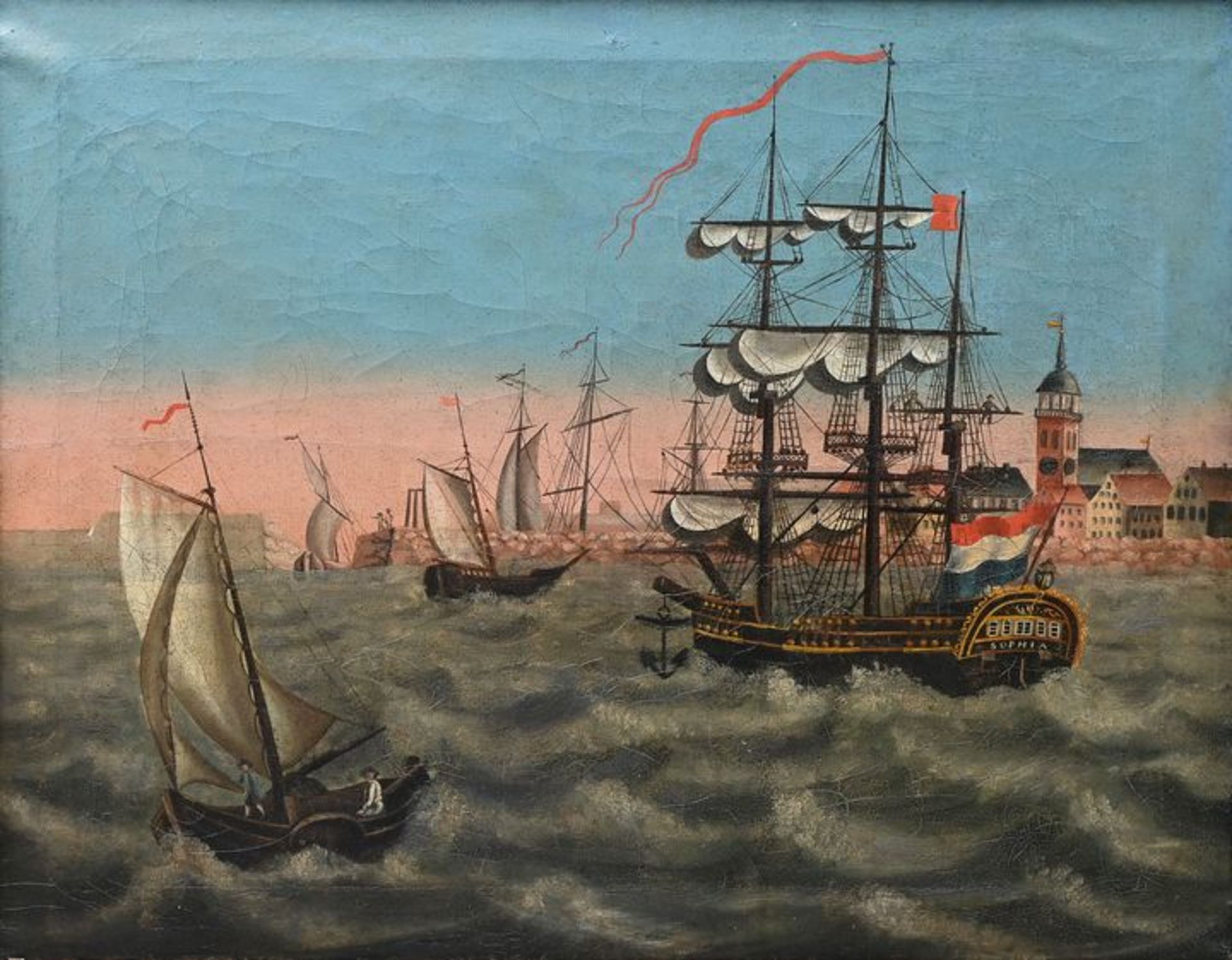 Marinestück/ marine painting