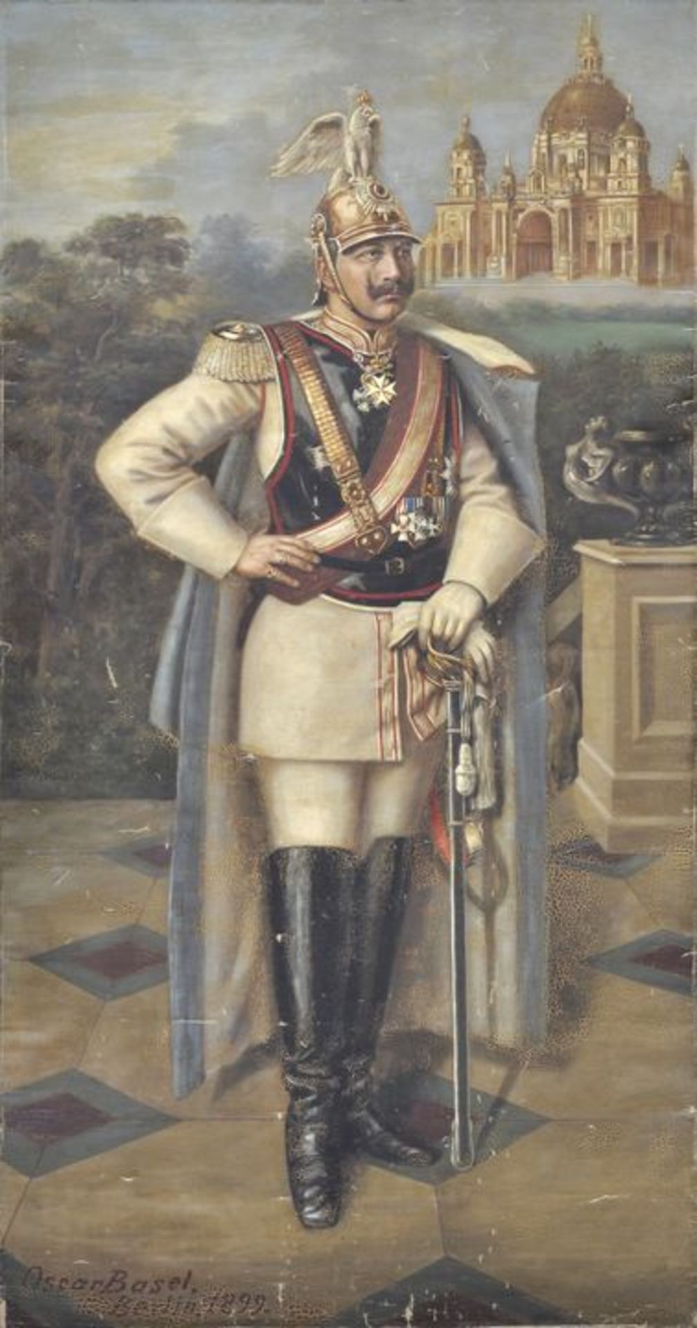 Basel, Oscar Gemälde Wilhelm II / Portrait