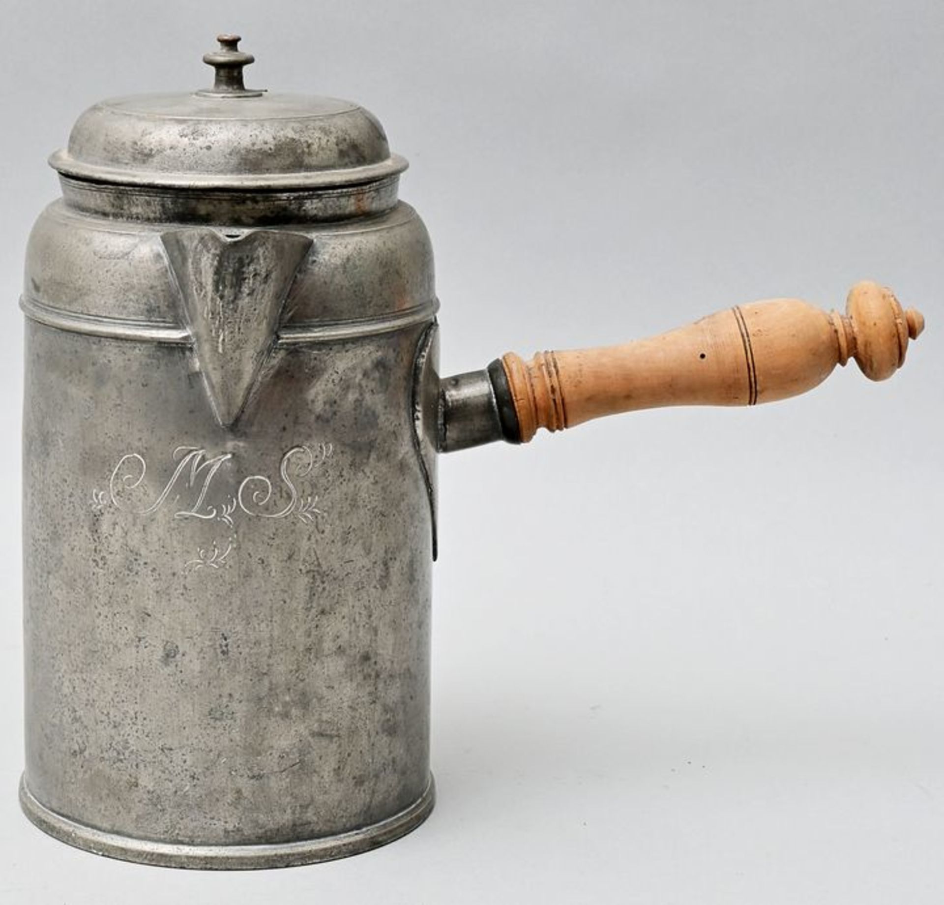 Kakaokanne Zinn/ pewter chocolate pot