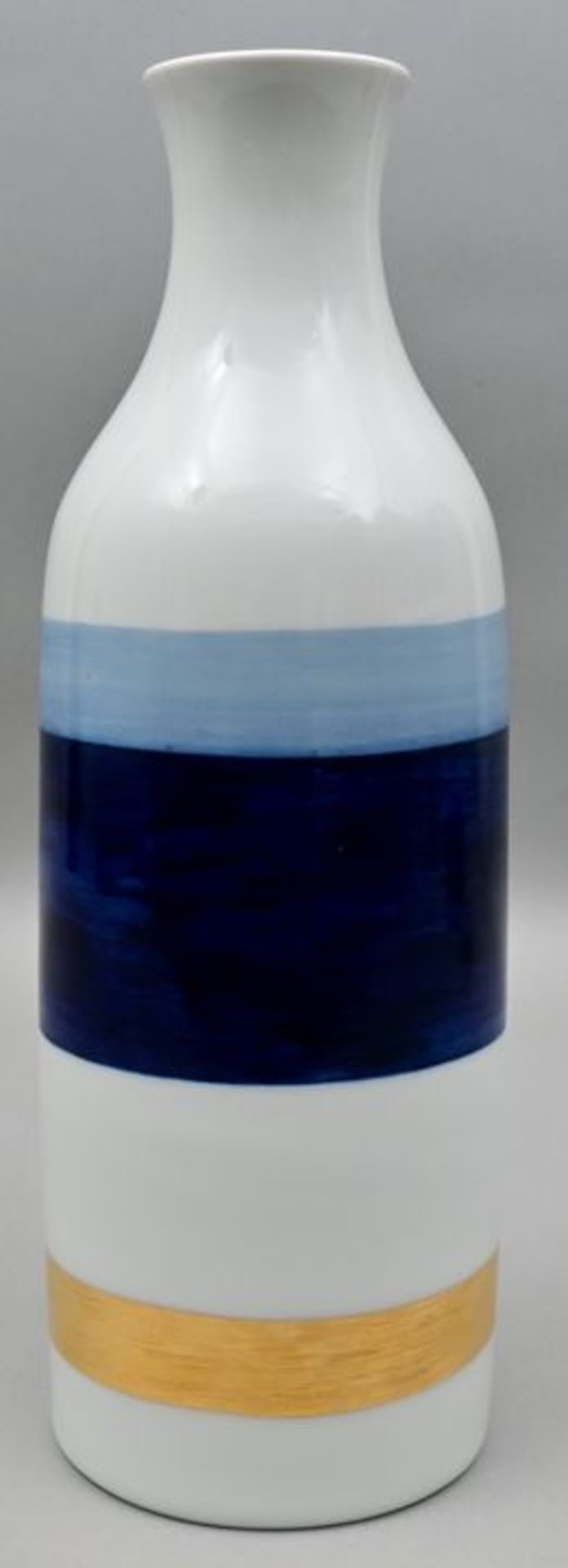 Vase Meissen, blau/gold/ bottle vase