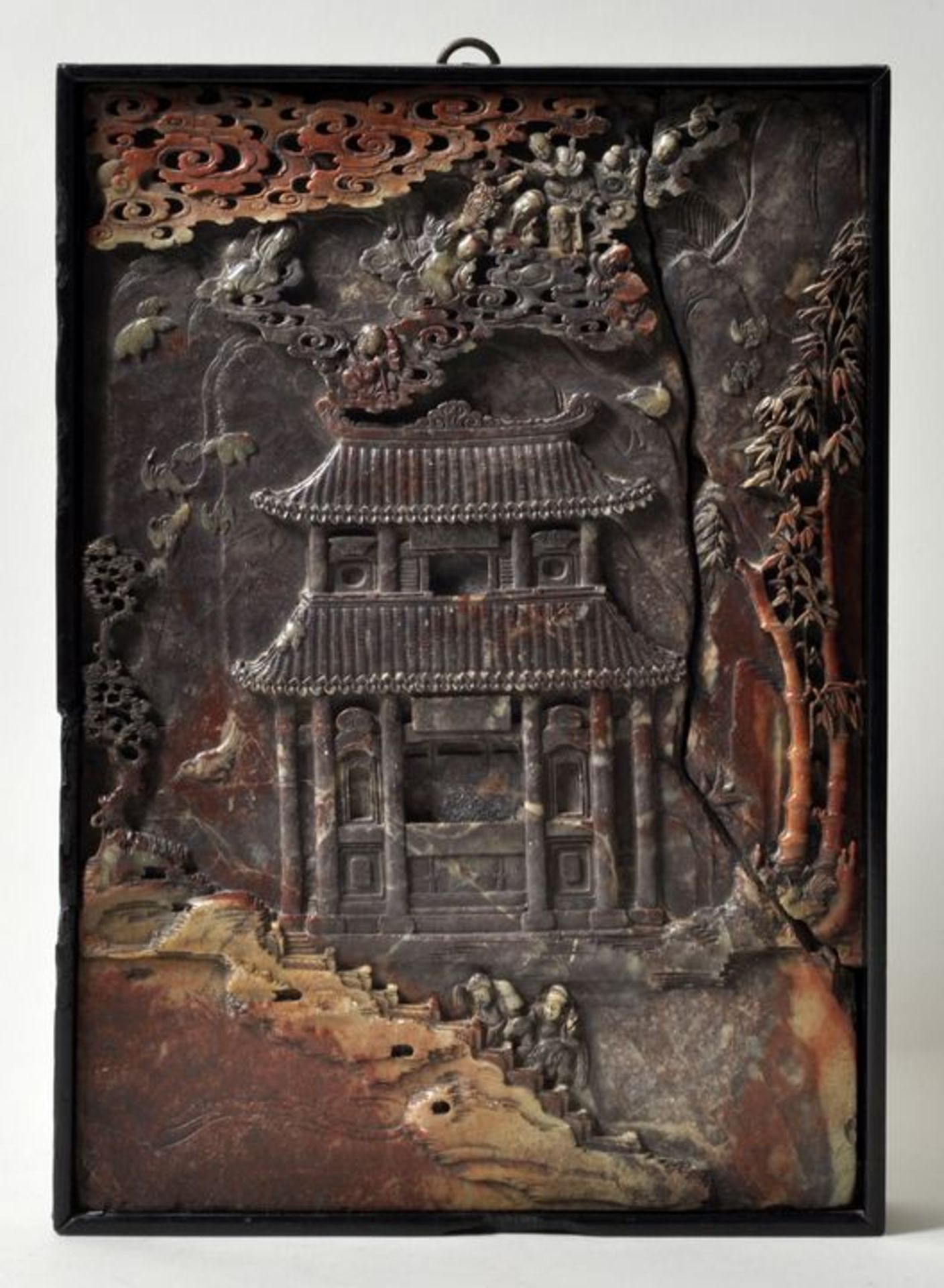 China. Wandbild Wenchang Wang. Speckstein / wall panel