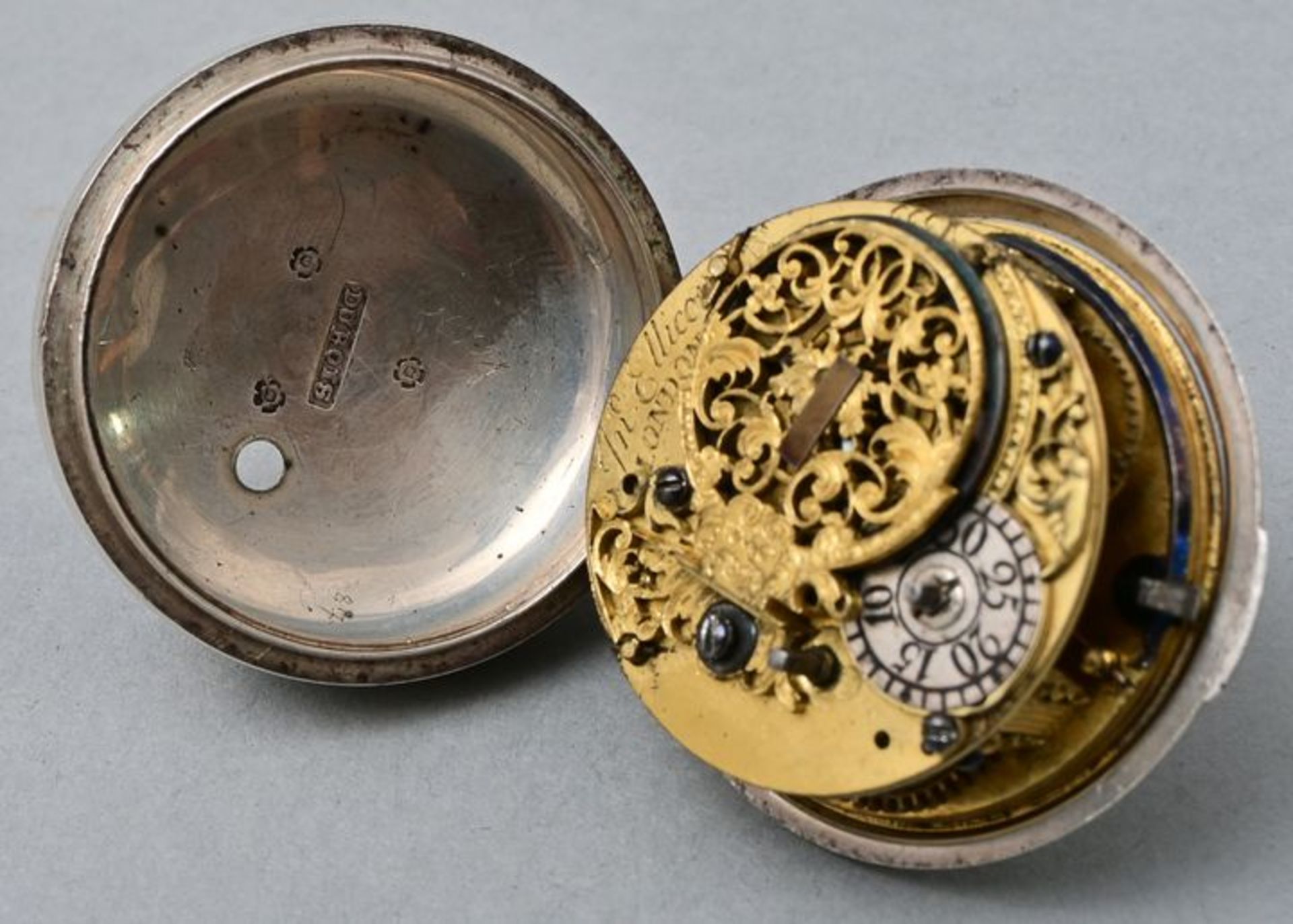 Herrentaschenuhr mit Übergehäuse / Men´s pocket watch with case - Image 3 of 5