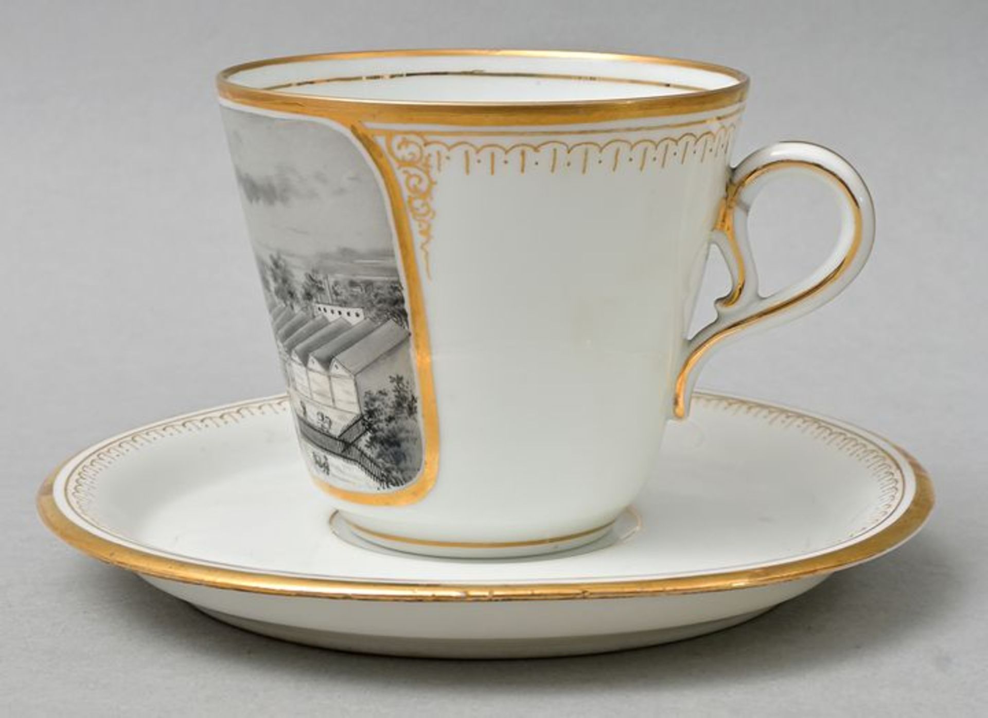 Tasse mit Untertasse/ cup with saucer - Bild 4 aus 5