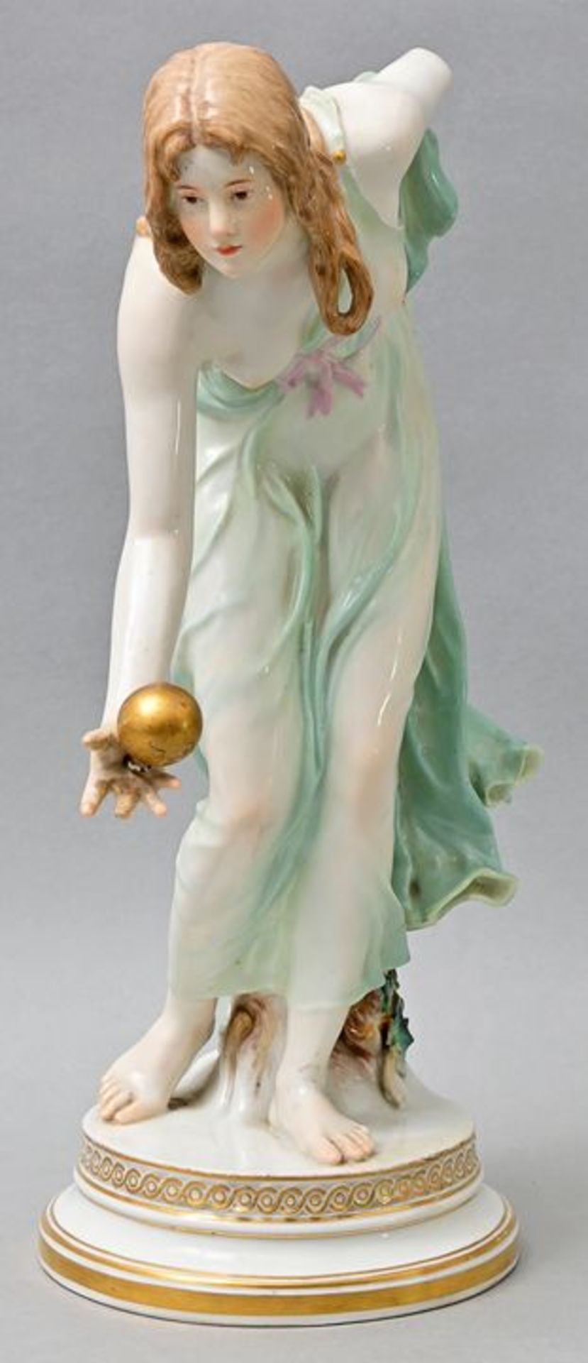 Porzellanfigur "Kugelspielerin", Meissen / porcelain figure - Image 5 of 5