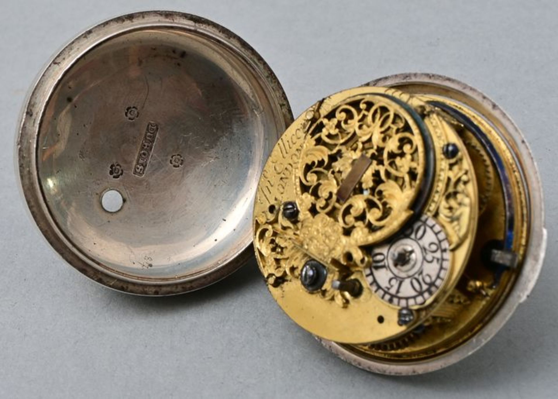 Herrentaschenuhr mit Übergehäuse / Men´s pocket watch with case - Image 5 of 5